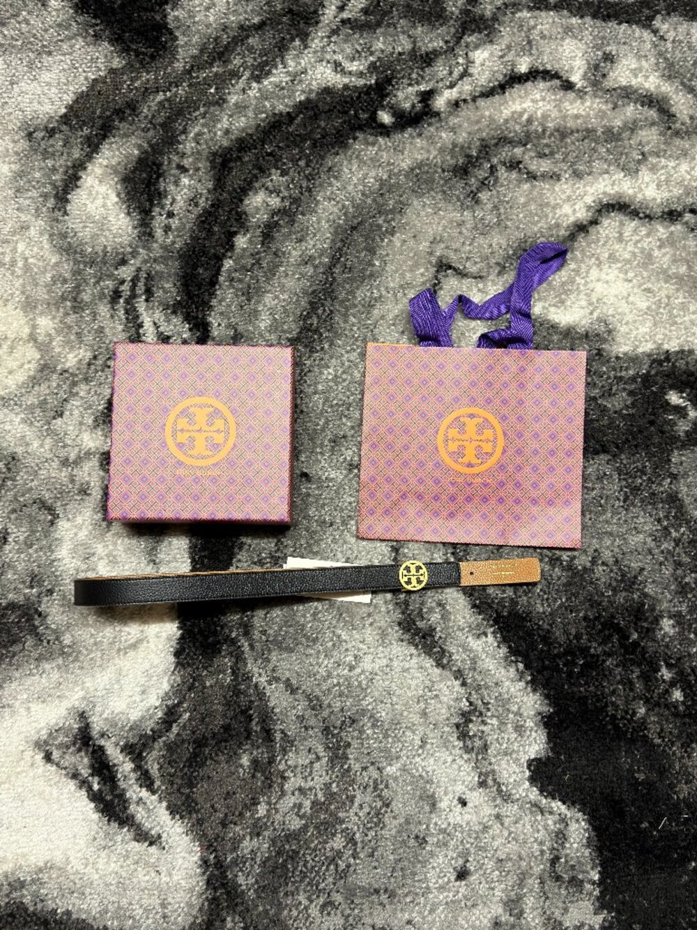 Tory Burch Reversible Miller Logo Belt 1 Inch Size XS